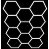 LVT Hexagon LED dizajnové osvetlenie 419x301cm 11L 460W 6500K PL5117