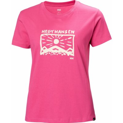 Helly Hansen Dámske tričko F2F Organic Cotton T Shirt Cascadia Pink