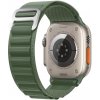AppleMix Remienok pre Apple Watch Ultra 49 mm / 45 mm / 44 mm / 42 mm - nylon / kovová spona - tmavozelený