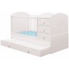 CLK Detská rastúca postieľka 80x180cm so zásuvkou Chloe-biela