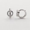 KA E4473 - Strieborné náušnice kameňové krúžky