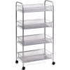 Zeller Univerzální organizér, police s kolečky, ocelová síť, úložný prostor na 4 úrovních, Zeller