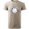 Baseball lopta v triku - Klasické pánske tričko vyššej gramáže - XS ( Ľadovo sivá )