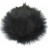 Čierny kožušinový brmbolec 13 cm