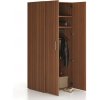Kancelárska šatníková skriňa vysoká SOLID, šatníková tyč, 2 police, 800 x 600 x 1830 mm, orech