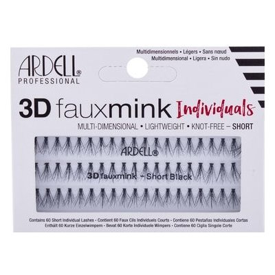 Ardell 3D Faux Mink Individuals Short ( 60 ks ) - Umelé riasy - Short Black