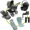 Akčný set Bugaboo Fox 5 complete BLACK/FOREST GREEN + fusak Pine green + obojstranná vložka do kočíka Pine green + adaptéry na autosedačku + Autosedačka Britax Römer Baby-Safe Pro + Vario Base 5Z