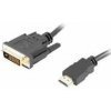 LANBERG připojovací kabel HDMI/A na DVI-D (24+1), M/M, 4K@30Hz, délka 1,8m, černý, dual link, zlacené konektory (CA-HDDV-20CU-0018-BK)