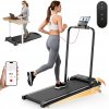 KZYNTH Smart elektrický bežecký pás, skladací, s diaľkovým ovládaním, aplikáciou, tichý, LED, sklon 6°, 12 km/h