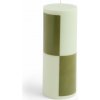HAY Sviečka Column Candle M Light Green and Army Green