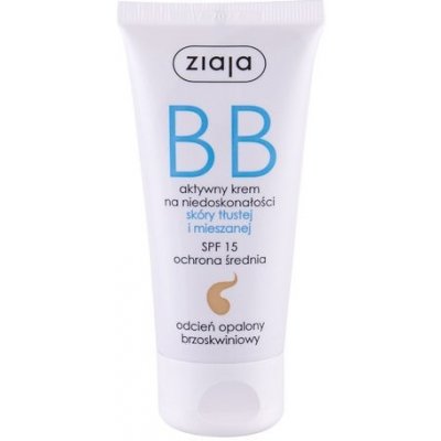 Ziaja BB Cream Oily and Mixed Skin bb krém pro mastnou a smíšenou pleť SPF15 Dark 50 ml