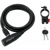 FORCE zámok F ECO špirálový s držiakom 120cm/8mm, čierny