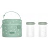 Miniland ECO-friendly Sklenené nádoby 2 x 250 ml s izotermickou taškou Žabka