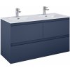 Elita Split skrinka 120x45.8x63.5 cm závesná kúpeľňová skrinka pod umývadlo modrá RE012007157030