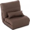 Pohodlné rozkladacie kreslo, 220 x 60 x 14 cm, hnedá