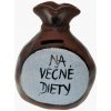 Pokladnička s nápisom - na večné diety