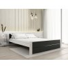 Textilomanie Posteľ IKAROS DOUBLE 180 x 200 cm, antracit/biela Rošt: Bez roštu, Matrac: Matrac Somnia 18 cm