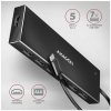 AXAGON HUE-F7C, 7x USB 3.2 Gen 1 ALU FLAT CHARGING hub, micro USB napr. konektor, kábel USB-C 30cm (HUE-F7C)