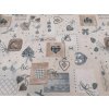 Dekoračná látka TM PATCHWORK beige šírka 140 cm