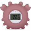 PETITEMARS PETITE&MARS Teplomer silikónový digitálny do vody Crab Caleb Dusty Rose 0m+
