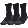 Under Armour Socks UA Heatgear 3pk Crew Yth BLK čierna