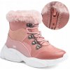 Detské snehule zateplené čižmy na zimu Wojtyłko 1Z25070R ružové 28