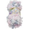 Bellatex Priadza PUFFY color biela, sivá, svetloružová​, 100 g / 9 m