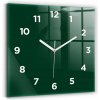 Minimalistické Sklenené Foto Hodiny na Stenu Farba fľašová zelená 30x30 cm