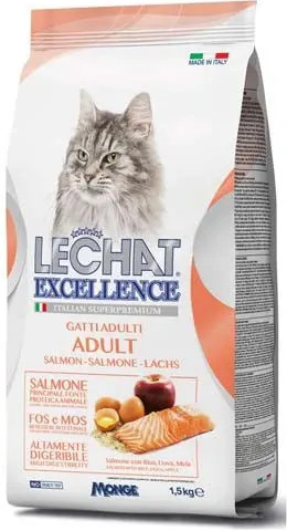 MONGE LECHAT EXCELLENCE ADULT Salmon 1,5 kg