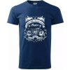 Indian Motorycle Club - Klasické pánske tričko vyššej gramáže - XL ( Polnočná modrá )