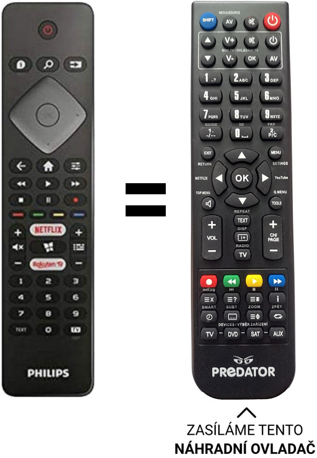 Diaľkový ovládač Predátor Philips 996599001251