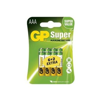 Batéria alkalická GP Super Alkaline AAA 8ks 1013118000