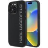 Karl Lagerfeld 3D Rubber Glitter Logo Zadní Kryt pro iPhone 15 Pro Max Black