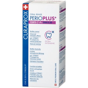 Curaprox Perio Plus+ FORTE CHX 0,20% ústna voda s chlórhexidínu a citroxom 200 ml