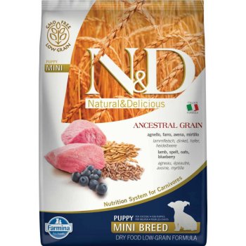 N&D dog LG Puppy MINI LAMB/BLUEBERRY 7 kg