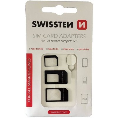 Sada SIM adaptérov + ihla Swissten, 4v1 85002300 od 2,39 € - Heureka.sk