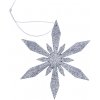 DECOLED Snehová vločka III, priemer 15 cm, strieborná