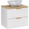 Súprava skrinka Comad Aster White ASTER WHITE 82-60-46-2S, umývadlo Comad Pati UN-PATI-MW3, CREMONA 89-60-46 M