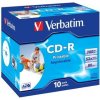 10ks CD-R 700MB Verbatim 52x / Wide Printable / JewelCase (43325)