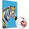 Maľovanie podľa čísel FAREBNÁ ZEBRA – nízka náročnosť 40x60 cm