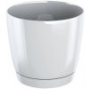 kvetináč 21cm Coubi Round P DUOP210-S449 biely plastový PROSPERPLAST