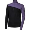 SENSOR Merino Extreme Up pánska mikina čierna/grape Purple - S