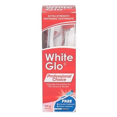 White Glo Professional Choice zubná kefka + bieliaca pasta 100 ml + medzizubné kefky darčeková sada