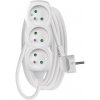 EMOS Predlžovací kábel 3 m / 3 zásuvky / biely / PVC / 1,5 mm2 P0313R