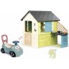 Set odrážadlo a chodítko so zvukom Auto Ride On Little Smoby a domček s kuchynkou so 17 doplnkami