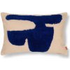 Ferm Living Vankúš Lay Cushion Rectangular, Sand/Bright Blue