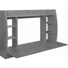 ML-Design Nástenný stôl ML-Design s policovým prvkom, 110x 75 x 48 cm, sivý, z MDF
