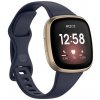 eses Silikónový remienok pre Fitbit Versa 3 a 4, Sense 1 a 2 - Veľkosť S, tmavo modrý
