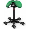 Sedlová stolička Salli SwingFit Farba čalúnenia: Koža - trávová zelená #88019, Výška postavy: Vysoká (L) - od 165 cm, Konštrukcia: čierna + masážna Salli základňa 24 farieb