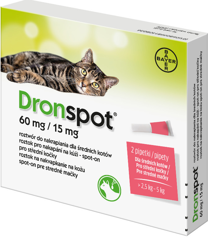 Dronspot spot-on Cat 60 / 15 mg 2 x 0,70 ml